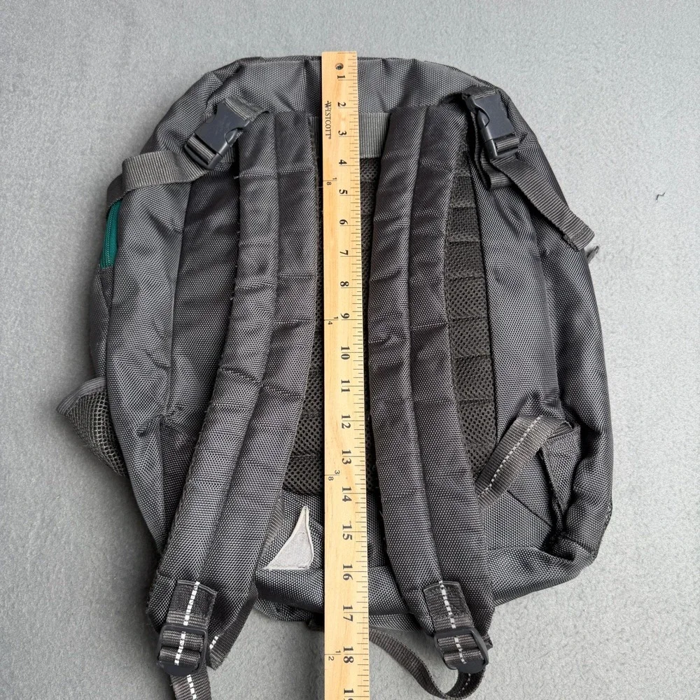 Eddie‎ Bauer Backpack Gray Teal Ripstop Insulated Pocket Hiking Travel Daypack